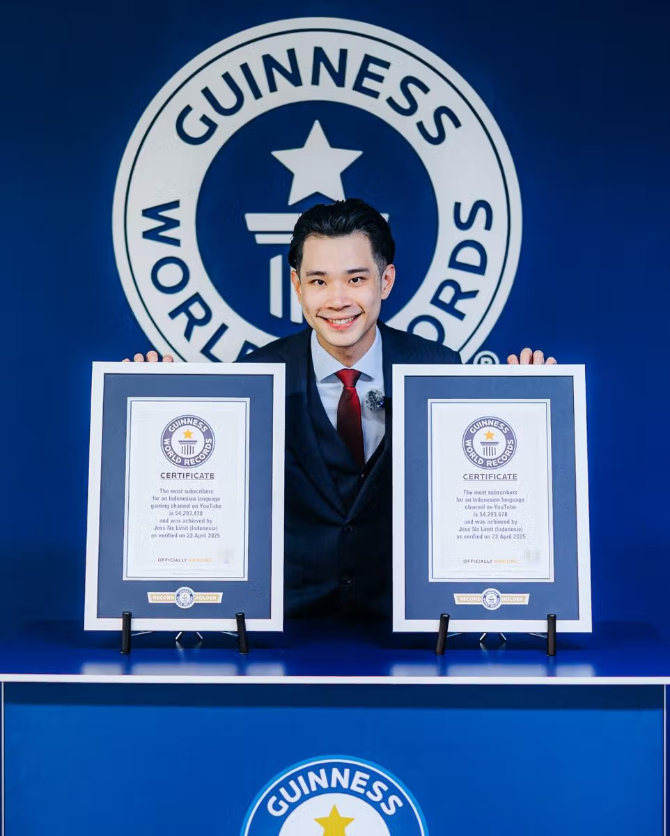 Jess No Limit Cetak Sejarah dengan Dua Rekor Dunia dari Guinness World Records